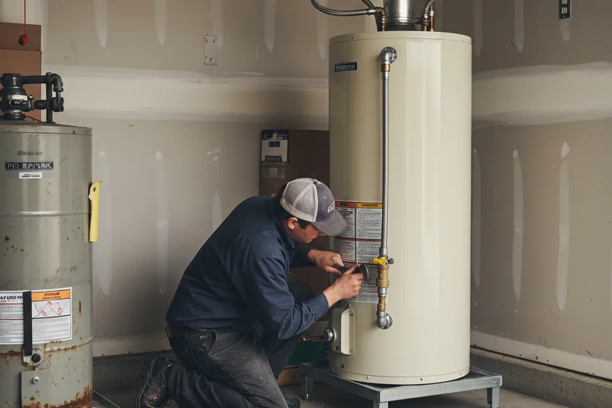 Water heater and shutoff valve replacement in Reynoldsburg