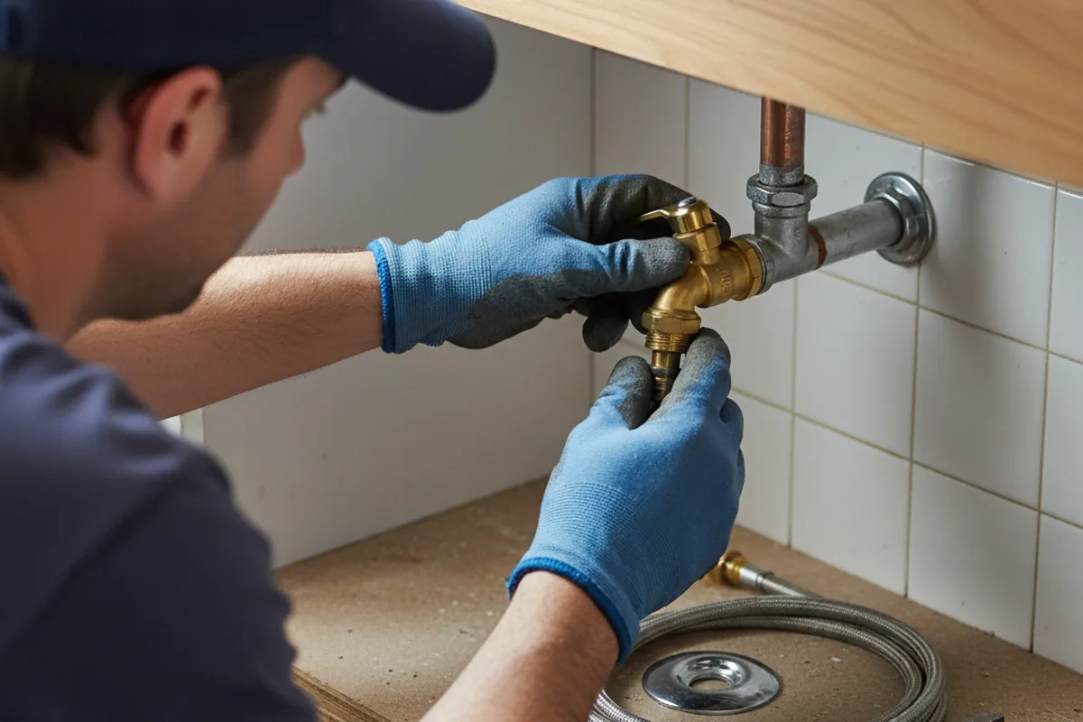Shutoff valve and fitting work during Faucet and Fixture Repair in Reynoldsburg
